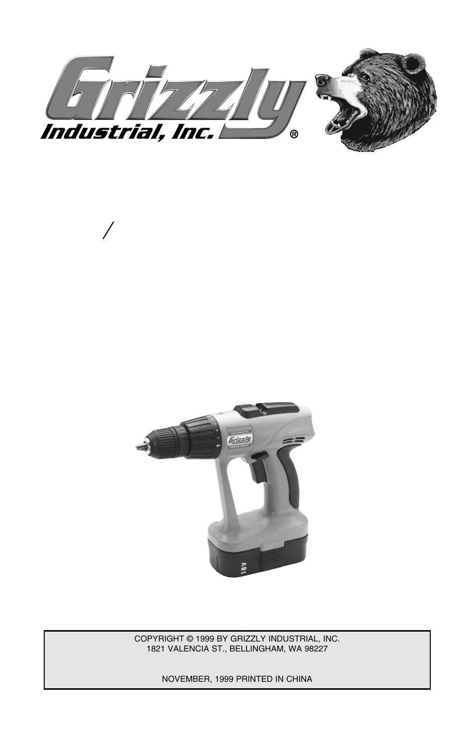 Grizzly G8600 User Manual | 13 pages