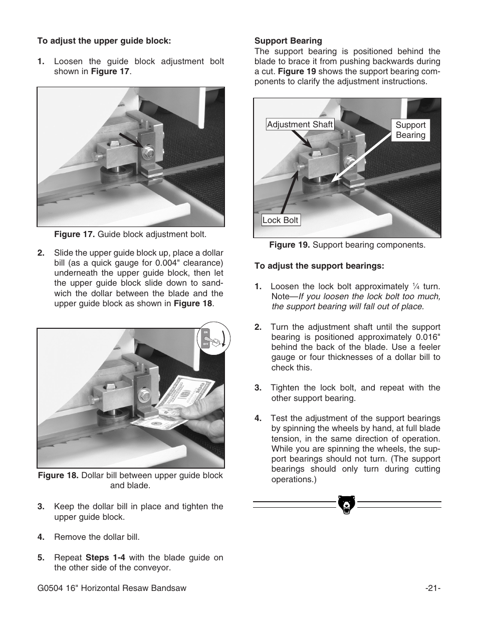 Grizzly G0504 User Manual | Page 23 / 72