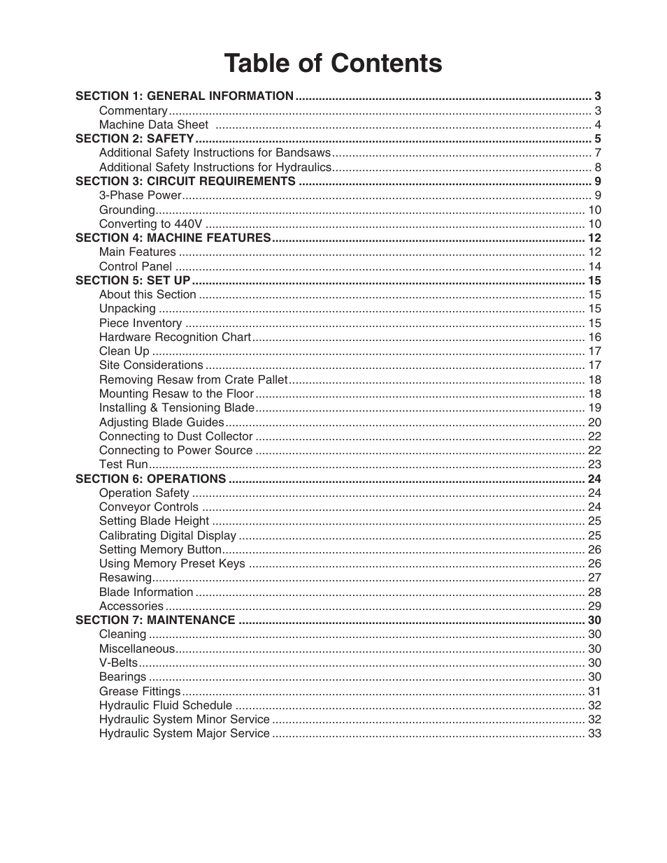 Grizzly G0504 User Manual | Page 3 / 72