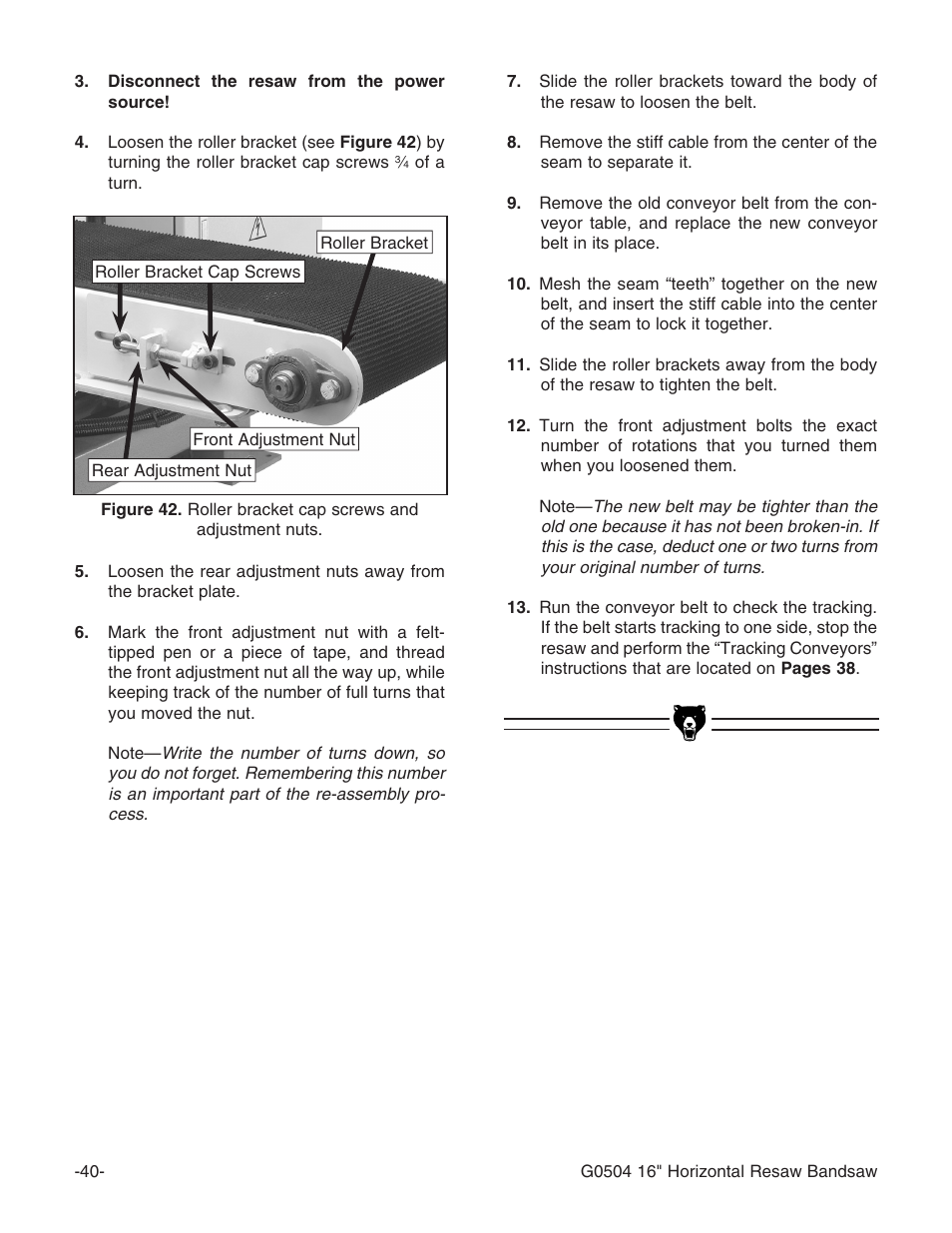 Grizzly G0504 User Manual | Page 42 / 72