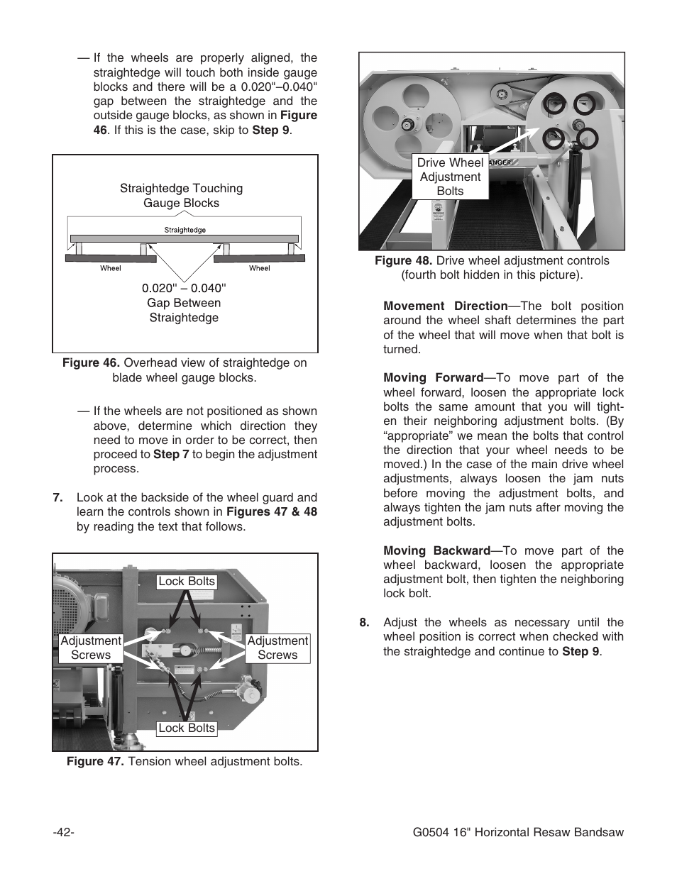 Grizzly G0504 User Manual | Page 44 / 72