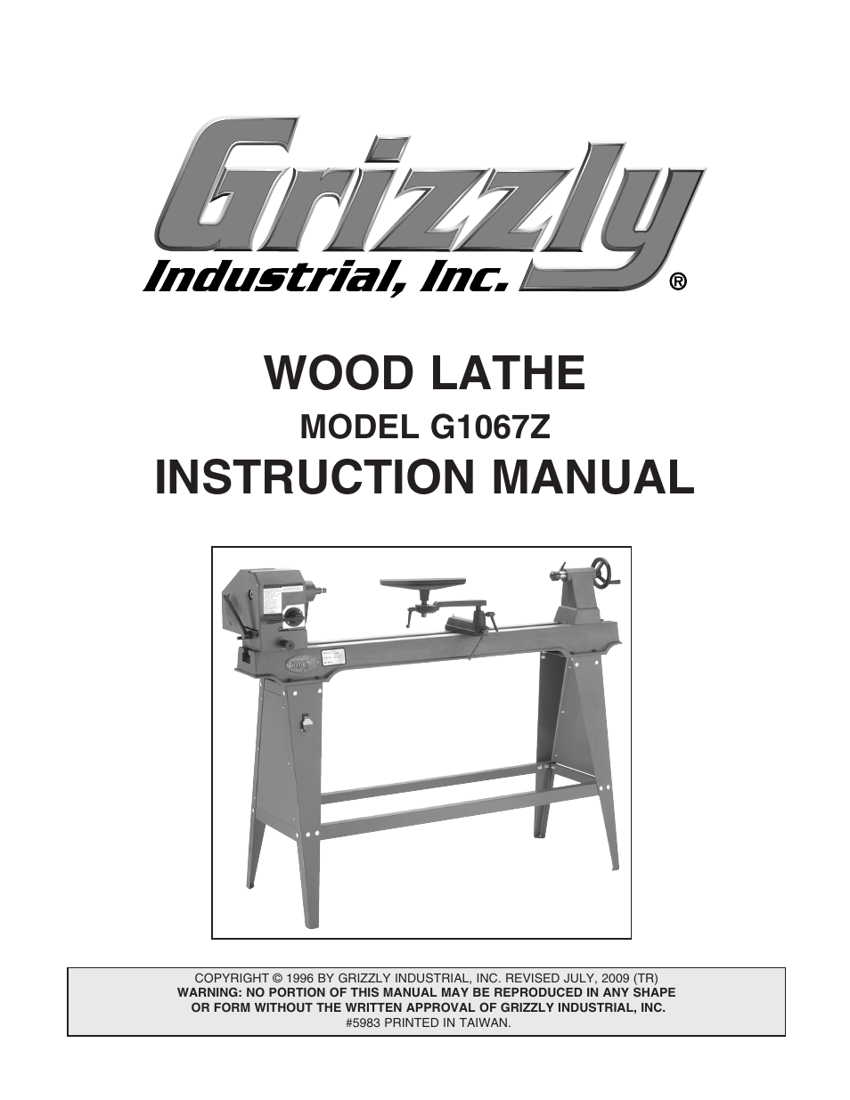 Grizzly G1067Z User Manual | 31 pages