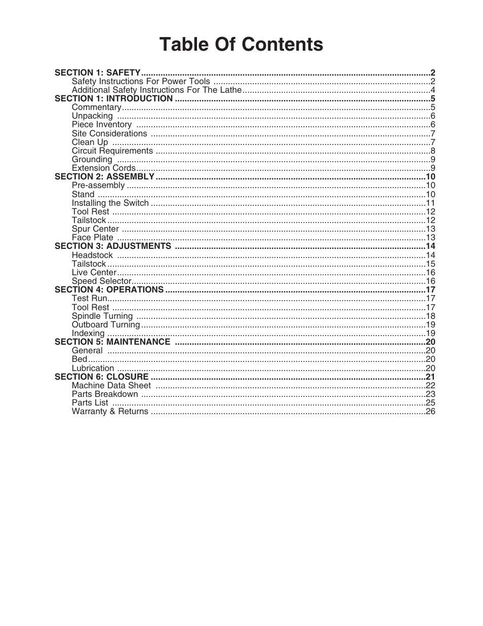 Grizzly G1067Z User Manual | Page 3 / 31