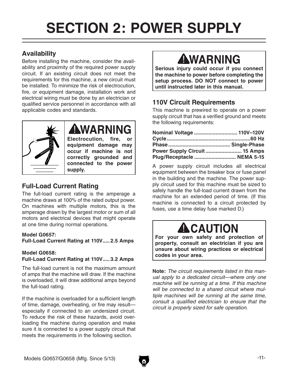 Grizzly G0658 User Manual | Page 13 / 52