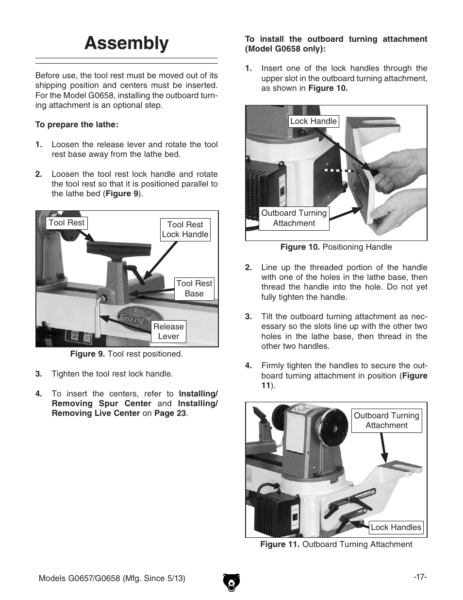 Assembly | Grizzly G0658 User Manual | Page 19 / 52