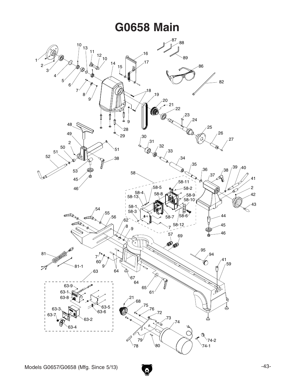 G0658 main | Grizzly G0658 User Manual | Page 45 / 52