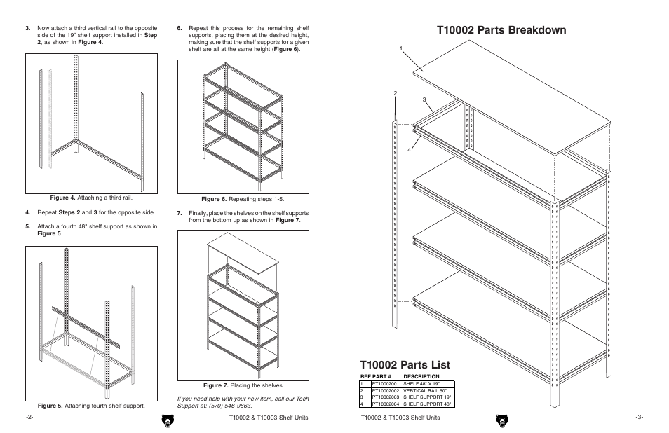 Grizzly Panther Shelf Units T10002 User Manual | Page 2 / 2