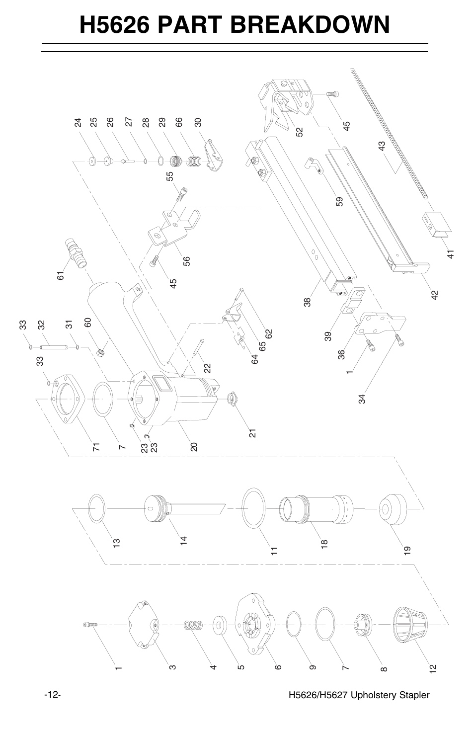 H5626 part breakdown | Grizzly H5627 User Manual | Page 13 / 20