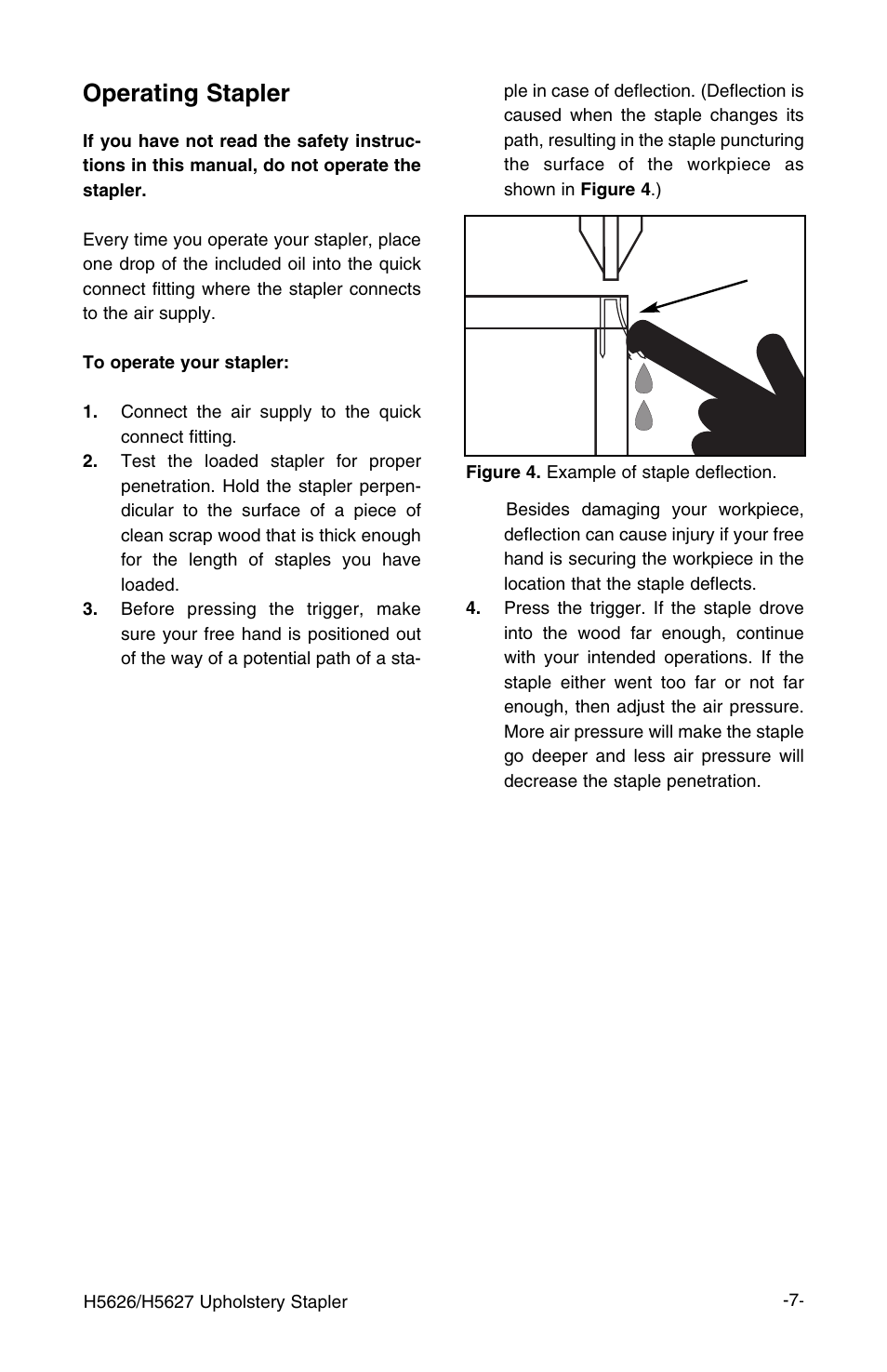 Operating stapler | Grizzly H5627 User Manual | Page 8 / 20