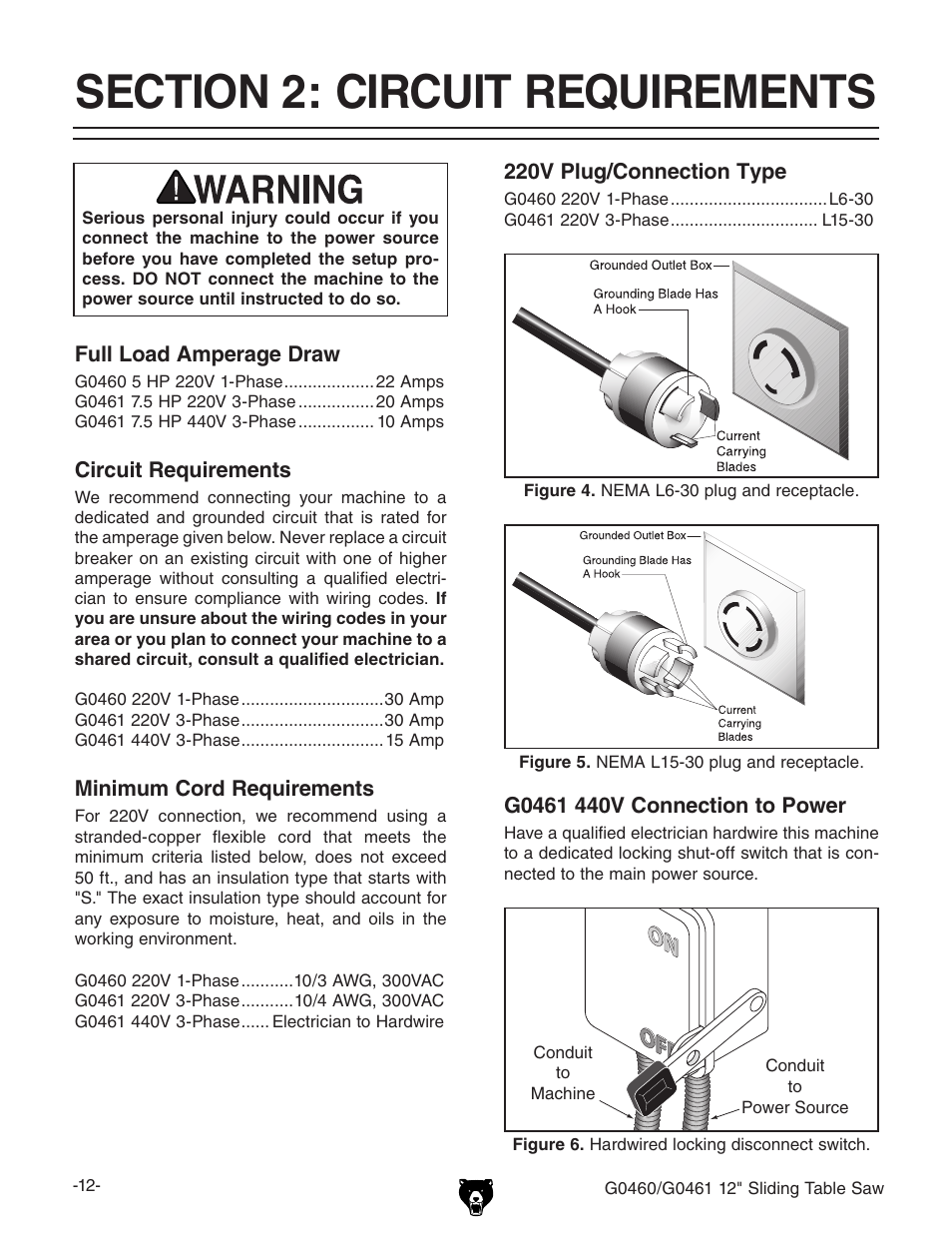 Grizzly G0461 User Manual | Page 14 / 72