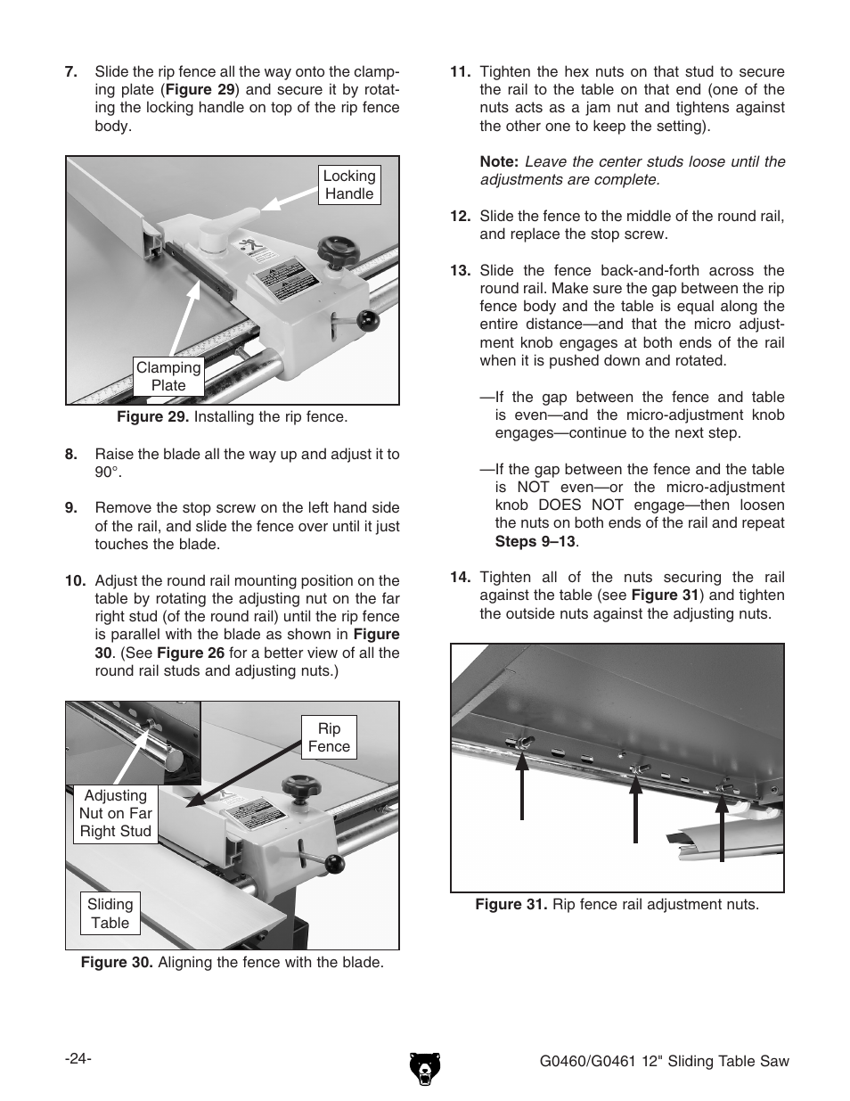 Grizzly G0461 User Manual | Page 26 / 72