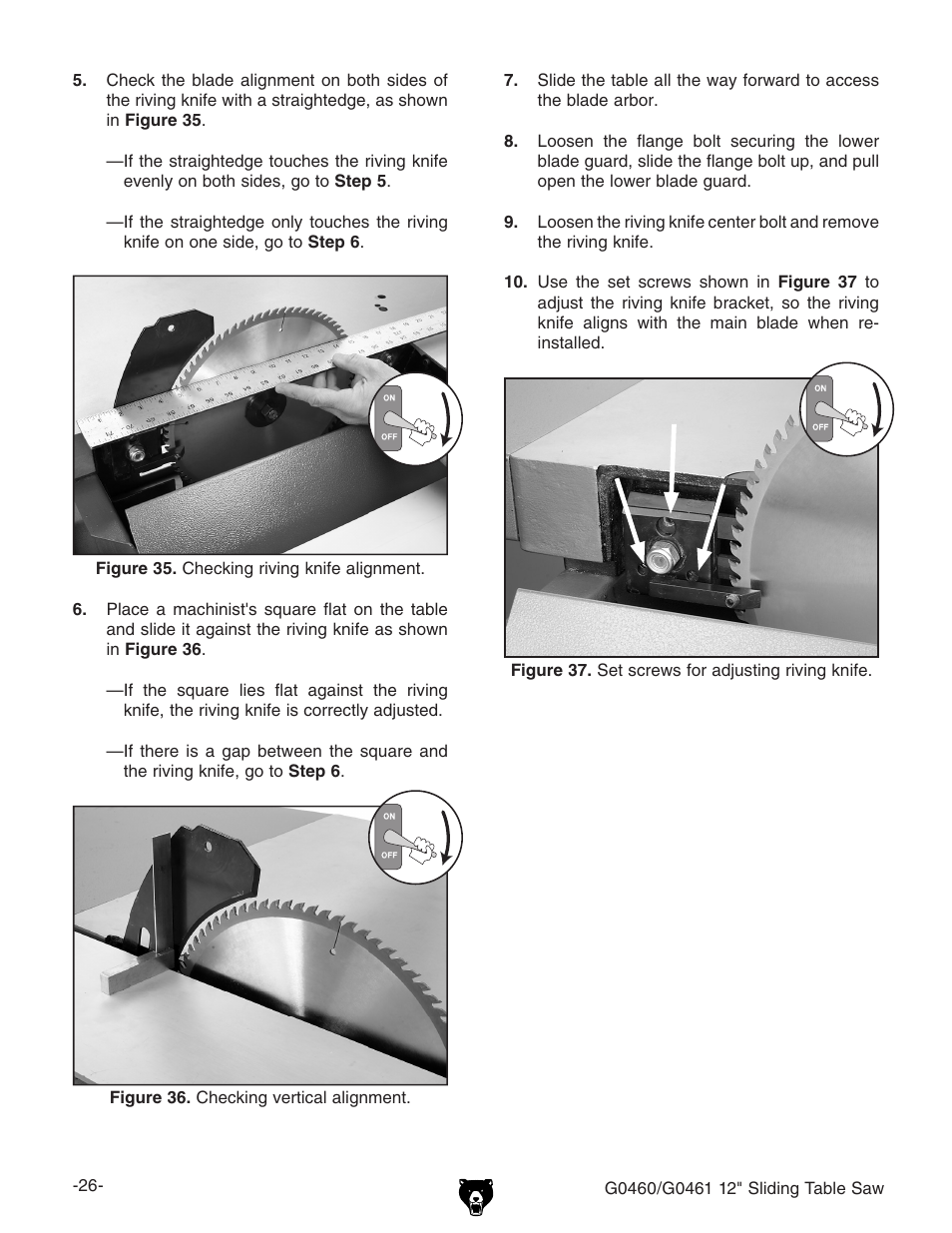 Grizzly G0461 User Manual | Page 28 / 72
