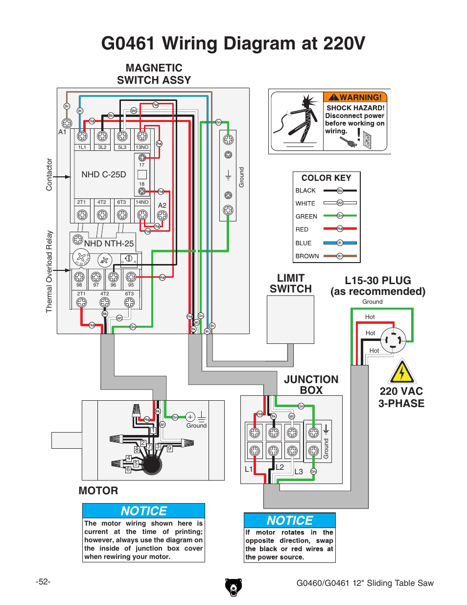 Grizzly G0461 User Manual | Page 54 / 72
