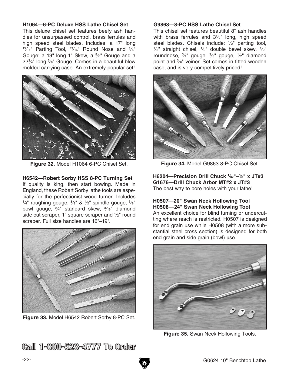 Grizzly G0624 User Manual | Page 24 / 36