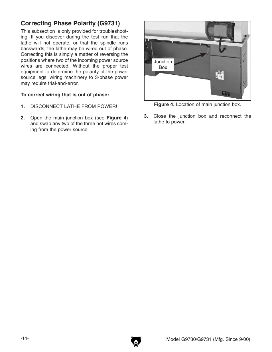 Correcting phase polarity (g9731) | Grizzly G9731 User Manual | Page 22 / 130