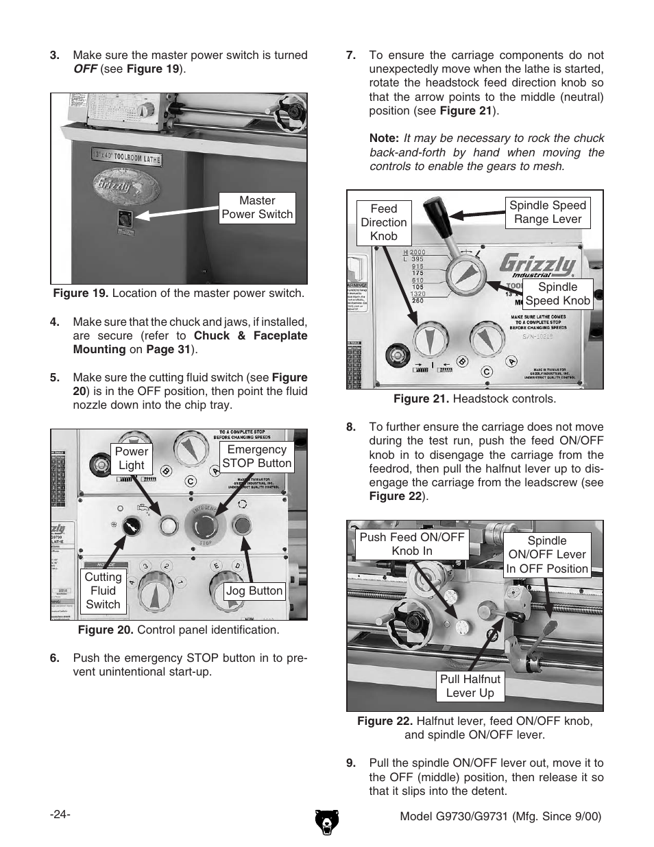 Grizzly G9731 User Manual | Page 32 / 130