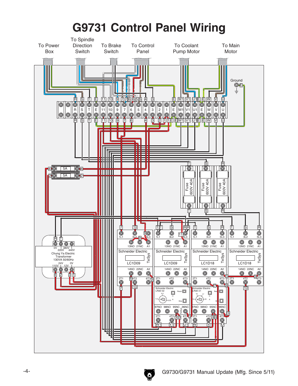 G9731 control panel wiring, Bvcjvajeyvizb[\#h^cxz | Grizzly G9731 User Manual | Page 4 / 130