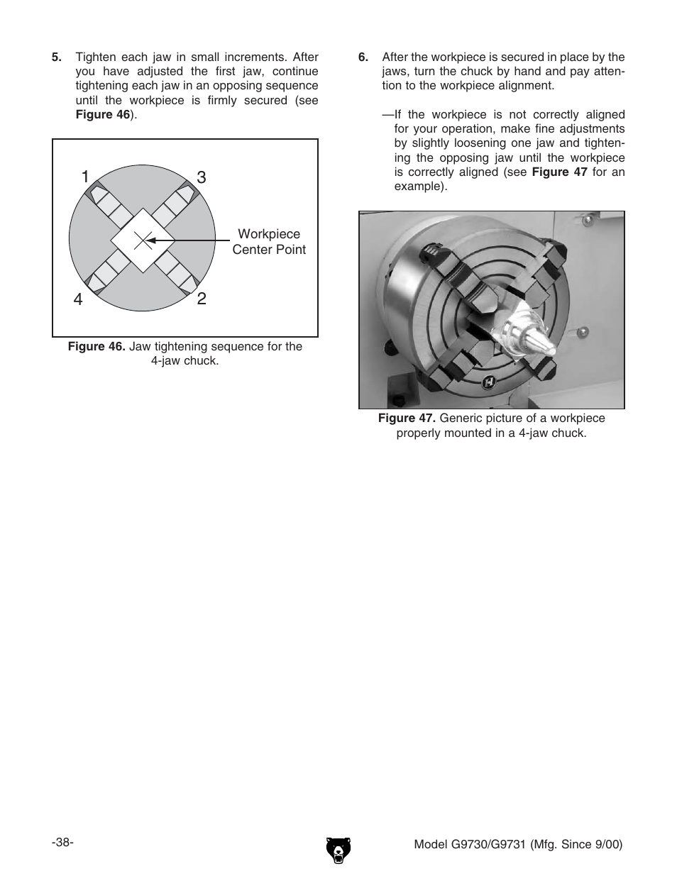 Grizzly G9731 User Manual | Page 46 / 130