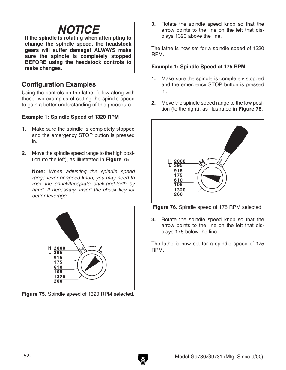 Notice | Grizzly G9731 User Manual | Page 60 / 130