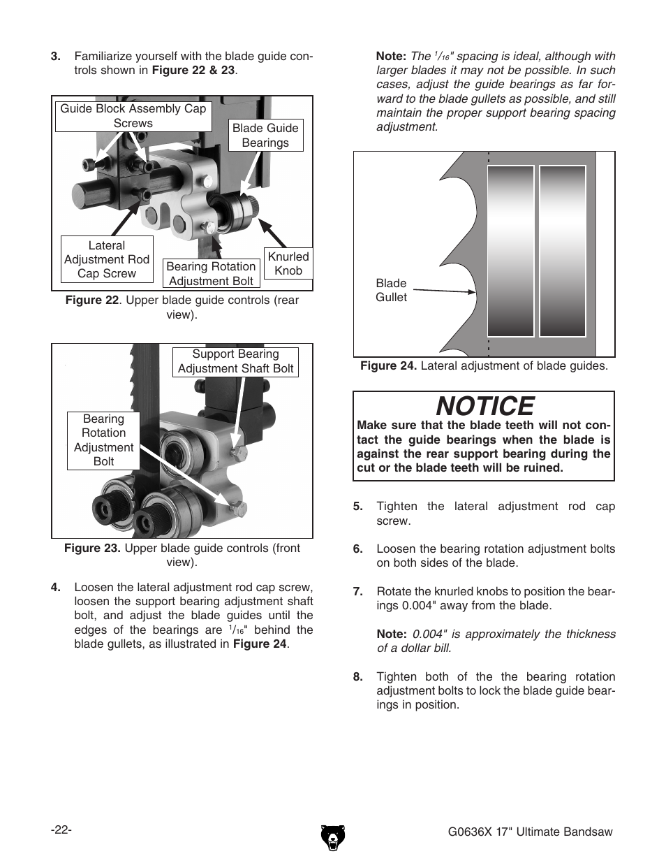 Notice | Grizzly G0636X User Manual | Page 24 / 64