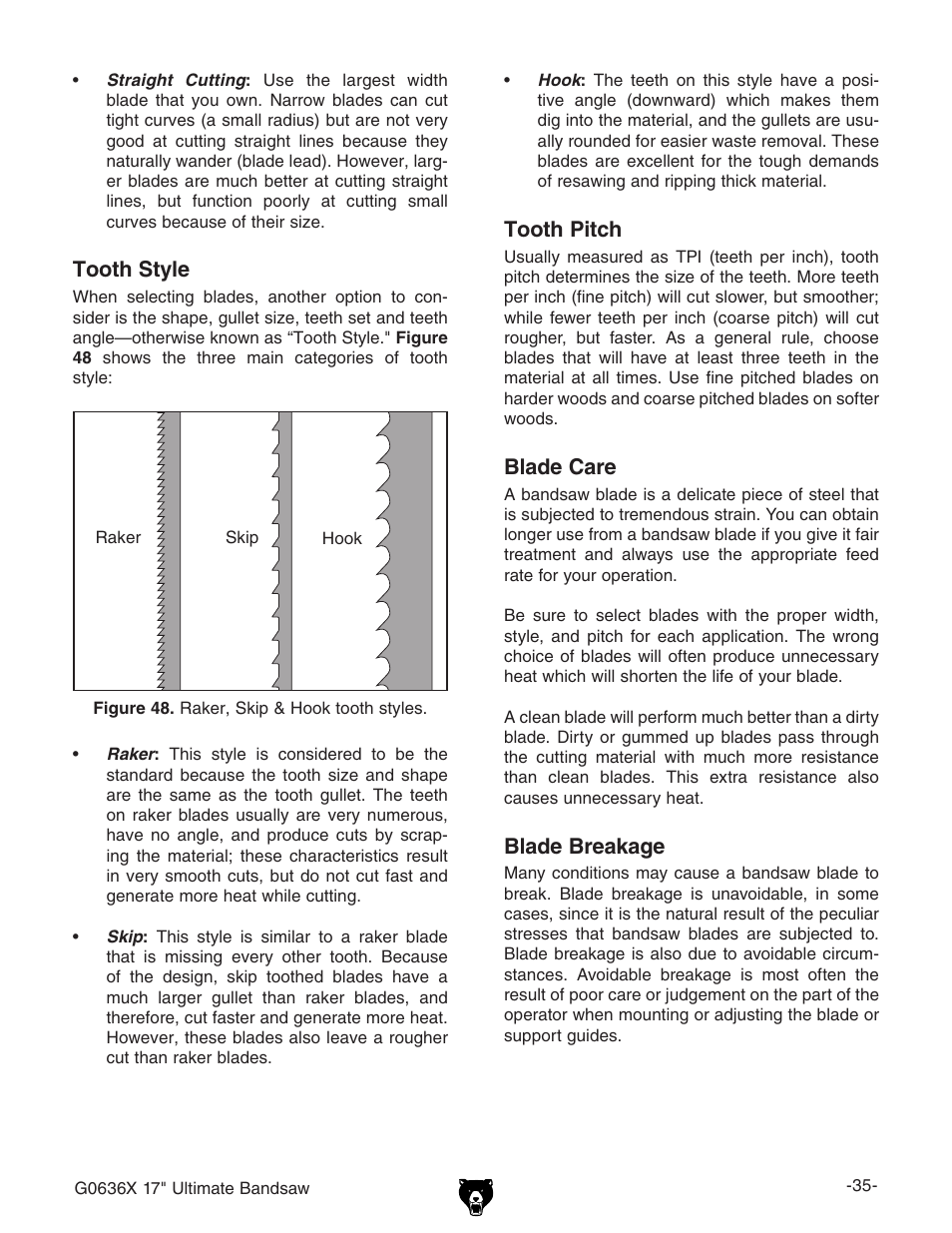 Grizzly G0636X User Manual | Page 37 / 64