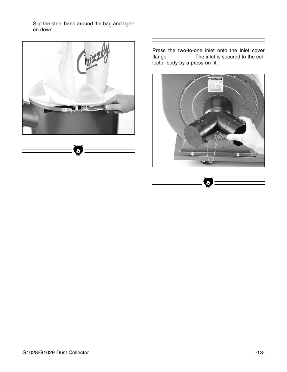 Inlet (g1029 only) | Grizzly G1028Z User Manual | Page 14 / 24