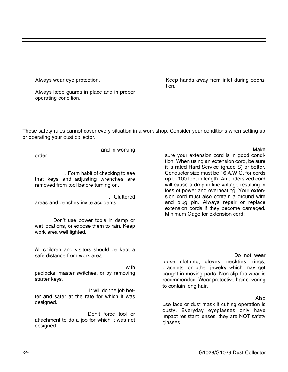 Grizzly G1028Z User Manual | Page 3 / 24