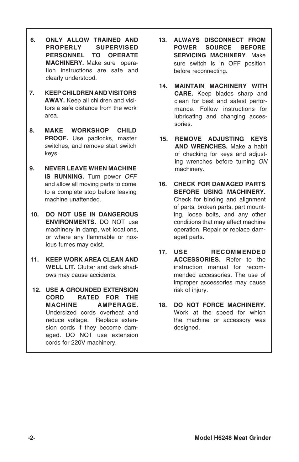 Grizzly H6248 User Manual | Page 4 / 16