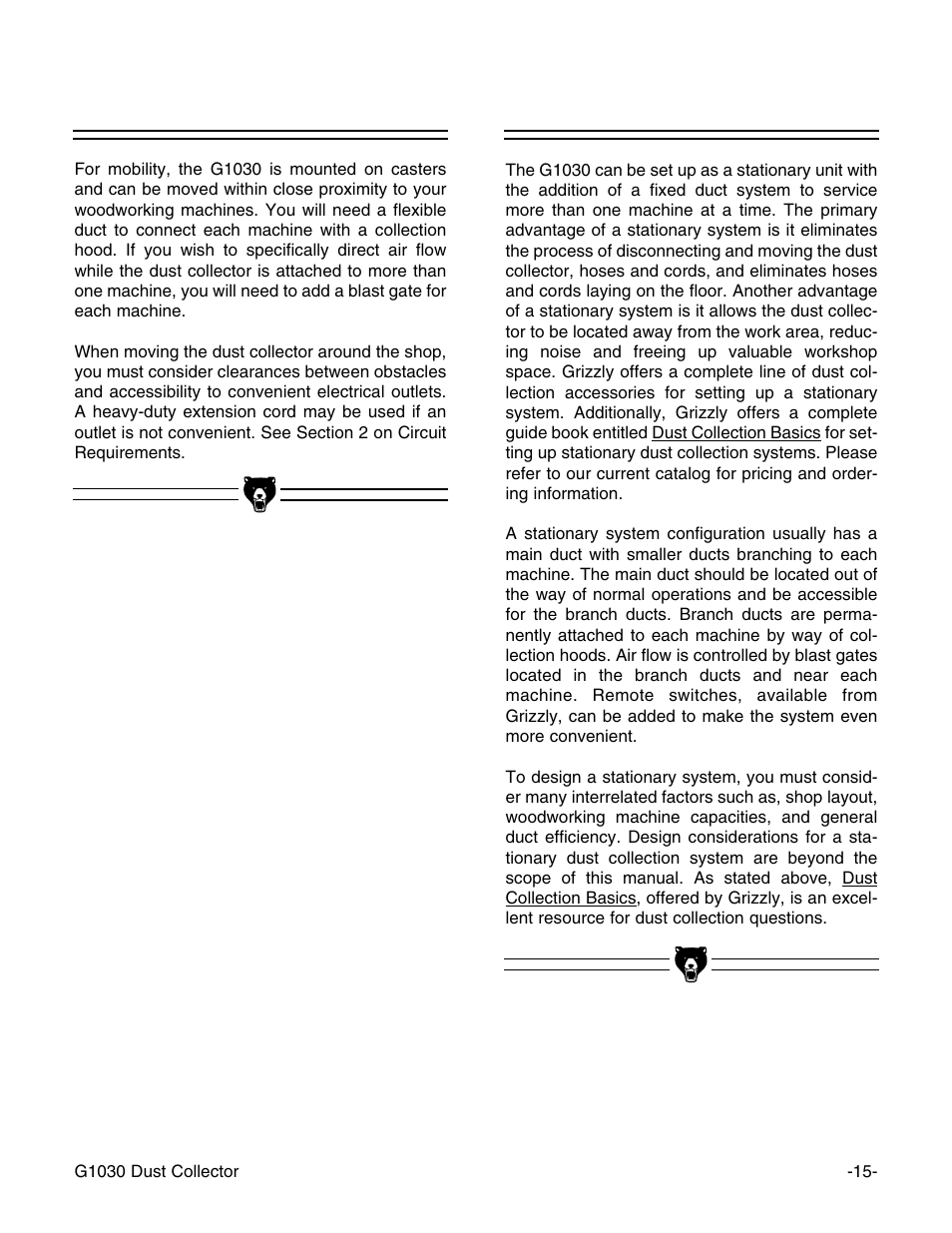 Stationary mobile | Grizzly G1030 User Manual | Page 17 / 26