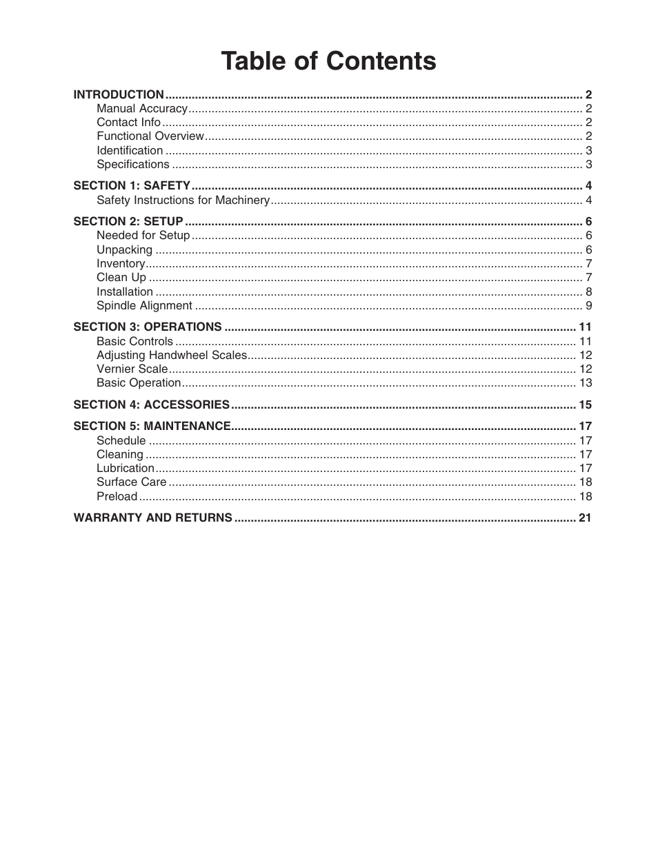Grizzly Horizontal/Vertical Rotary Table G9298 User Manual | Page 3 / 24
