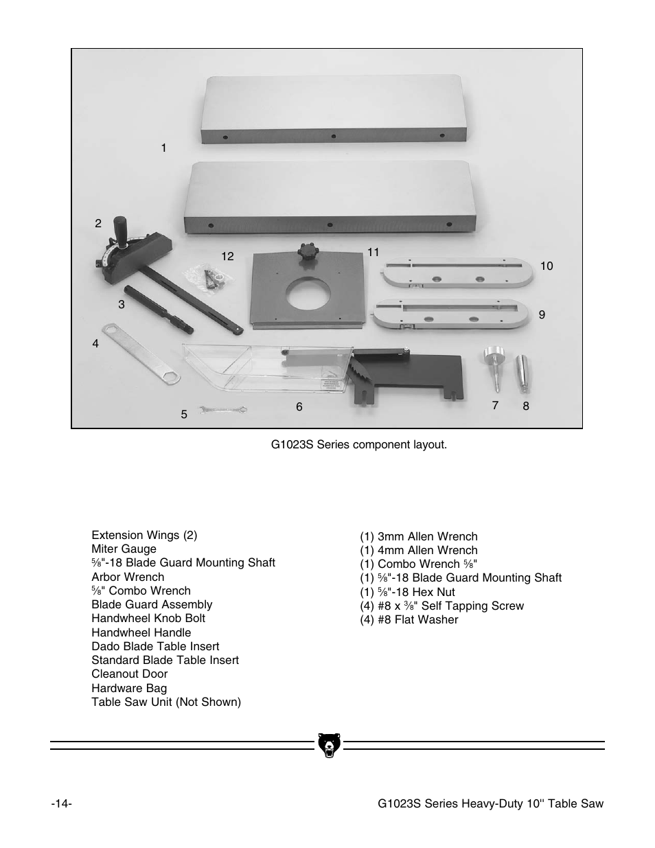 Grizzly G1023S User Manual | Page 17 / 60
