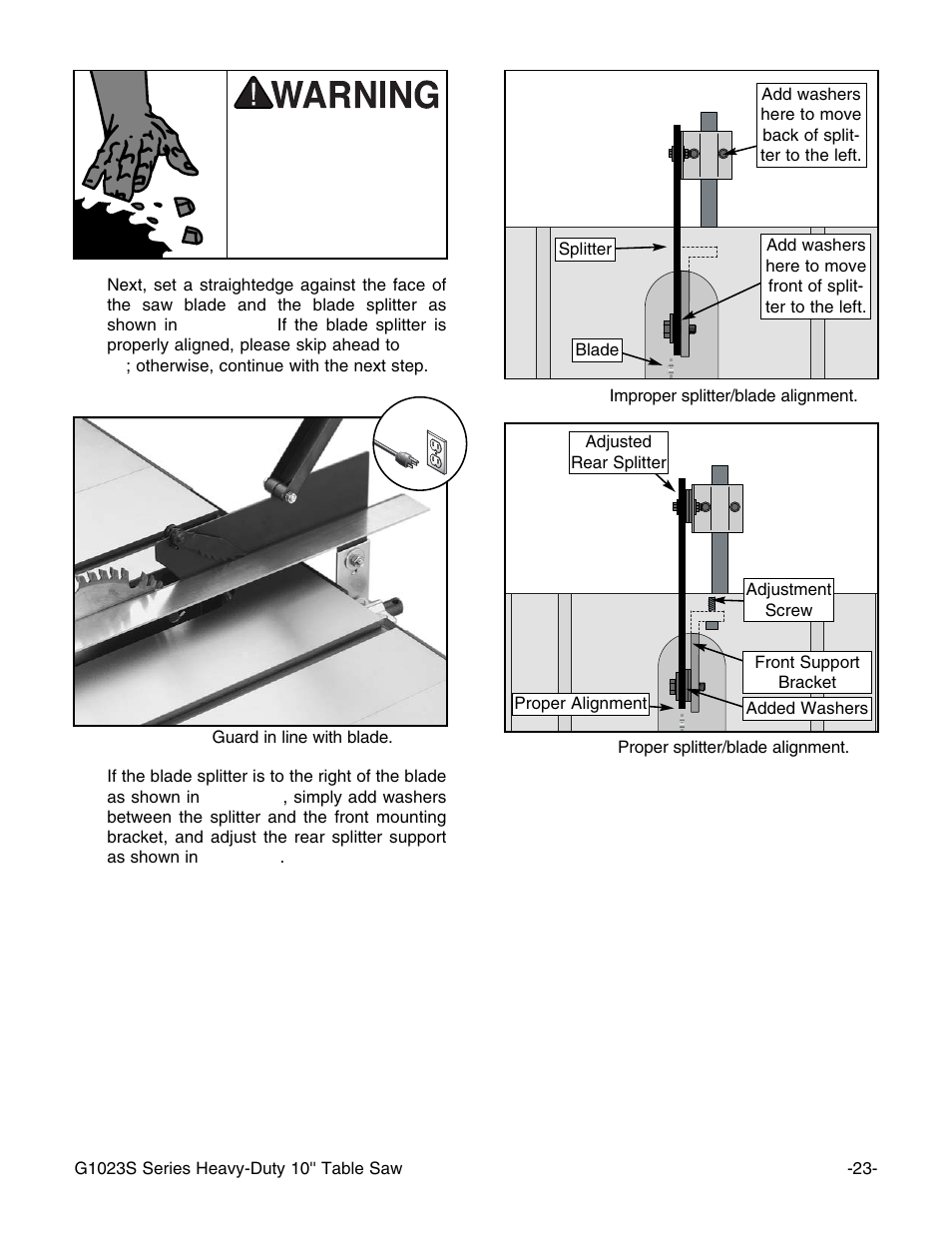 Grizzly G1023S User Manual | Page 26 / 60