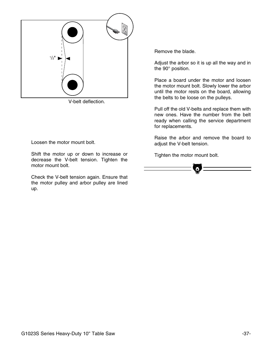 Grizzly G1023S User Manual | Page 40 / 60