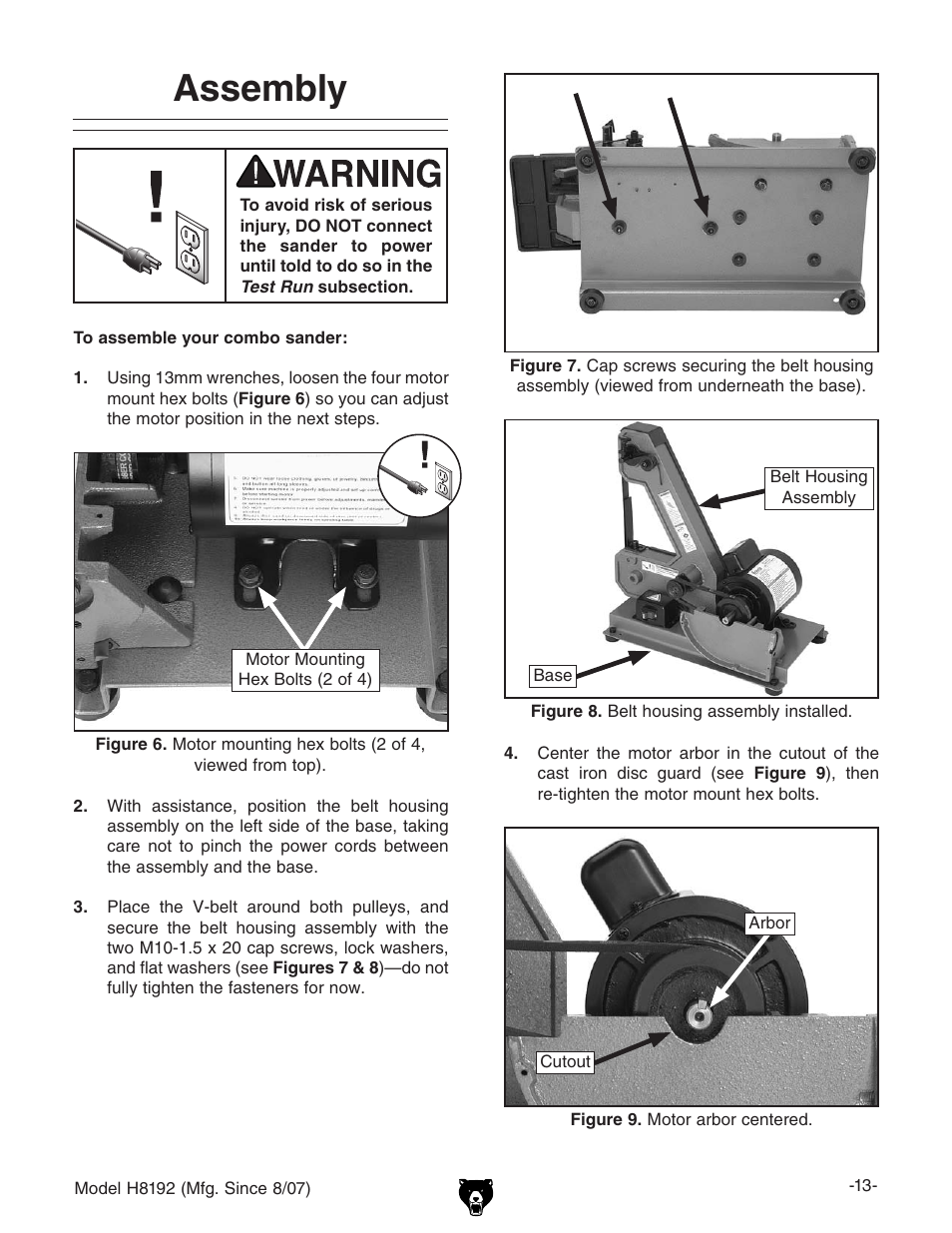 Assembly | Grizzly H8192 User Manual | Page 15 / 36