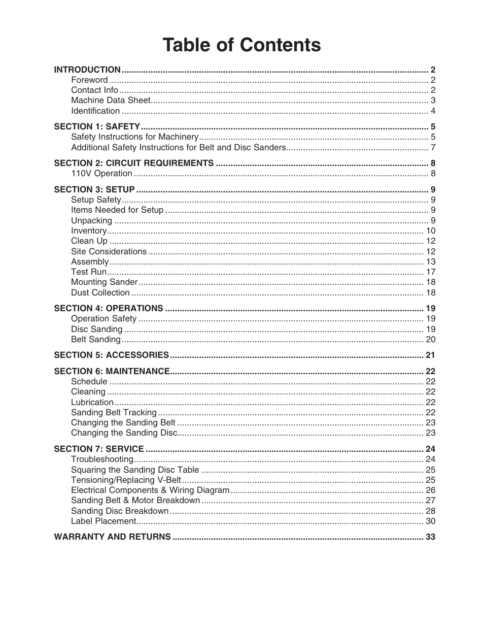 Grizzly H8192 User Manual | Page 3 / 36