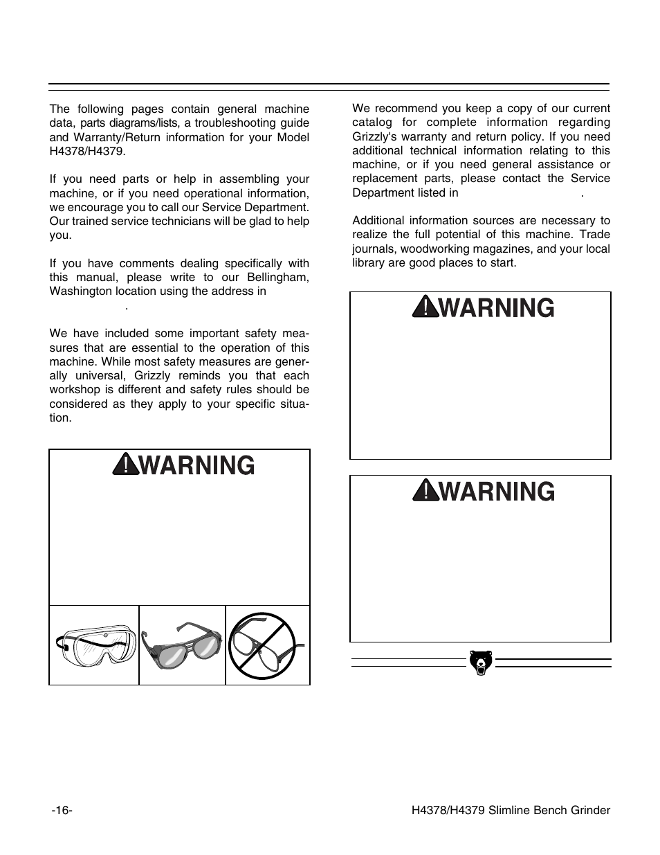 Grizzly H4378 User Manual | Page 18 / 28