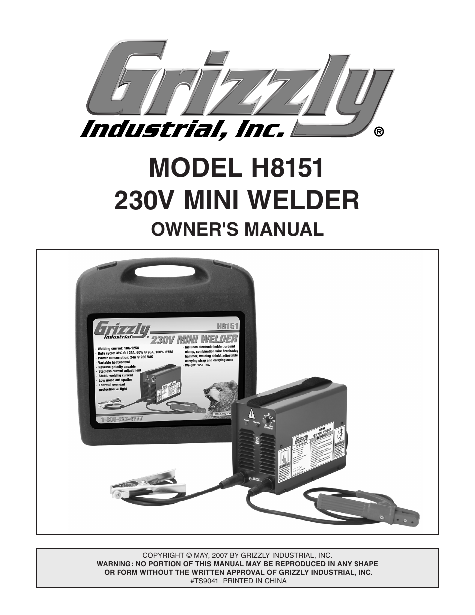 Grizzly 230V User Manual | 20 pages