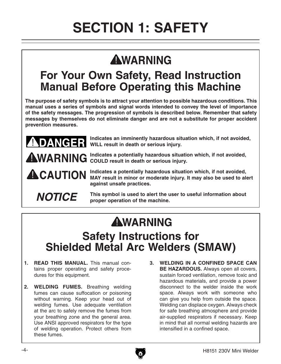 Grizzly 230V User Manual | Page 6 / 20