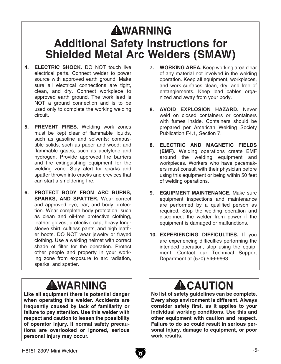 Grizzly 230V User Manual | Page 7 / 20