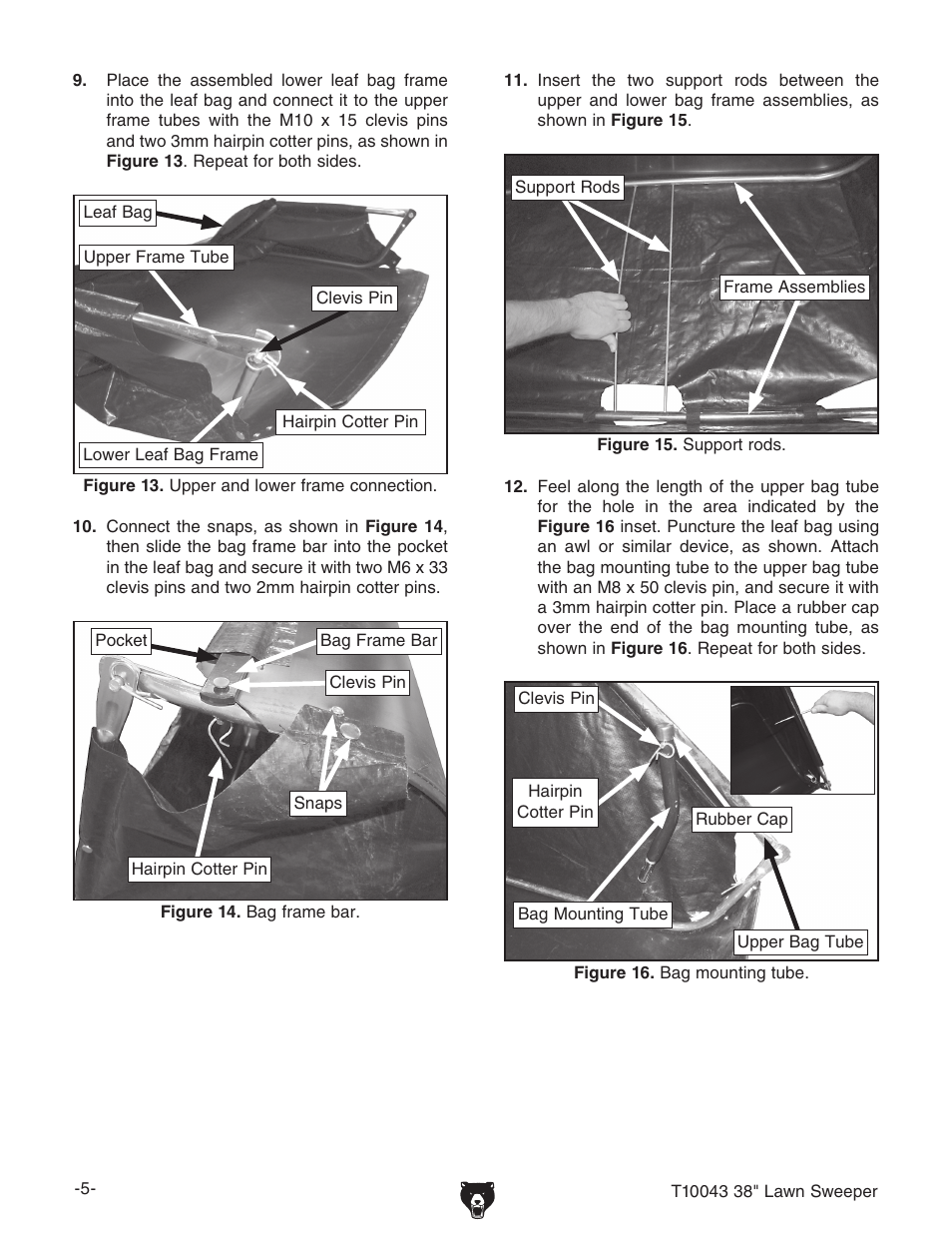 Grizzly 38" LAWN SWEEPER T10043 User Manual | Page 5 / 10