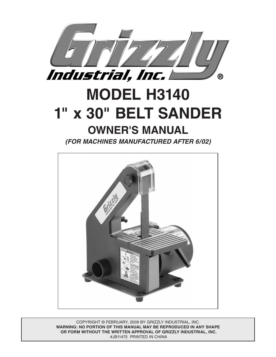 Grizzly H3140 User Manual | 32 pages