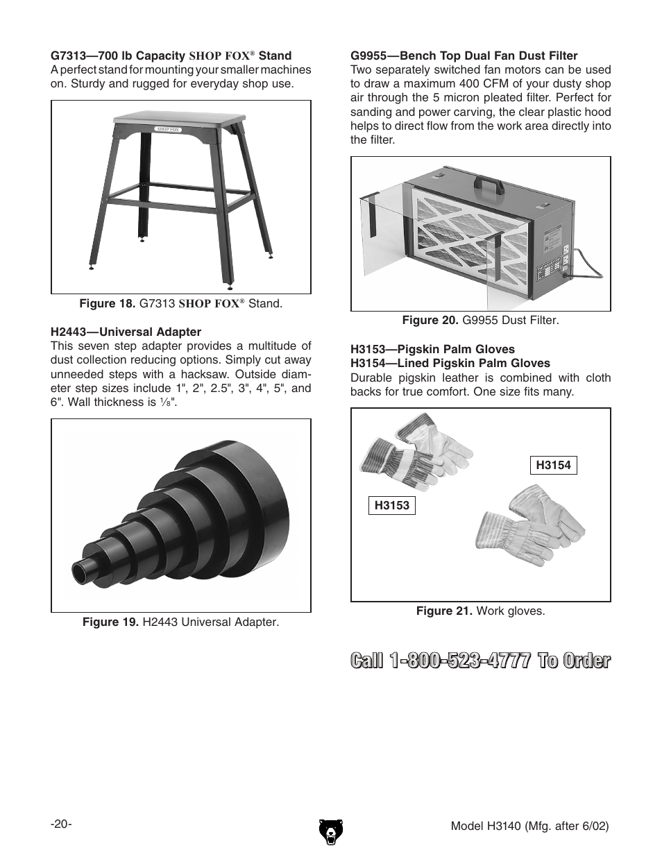 Grizzly H3140 User Manual | Page 22 / 32