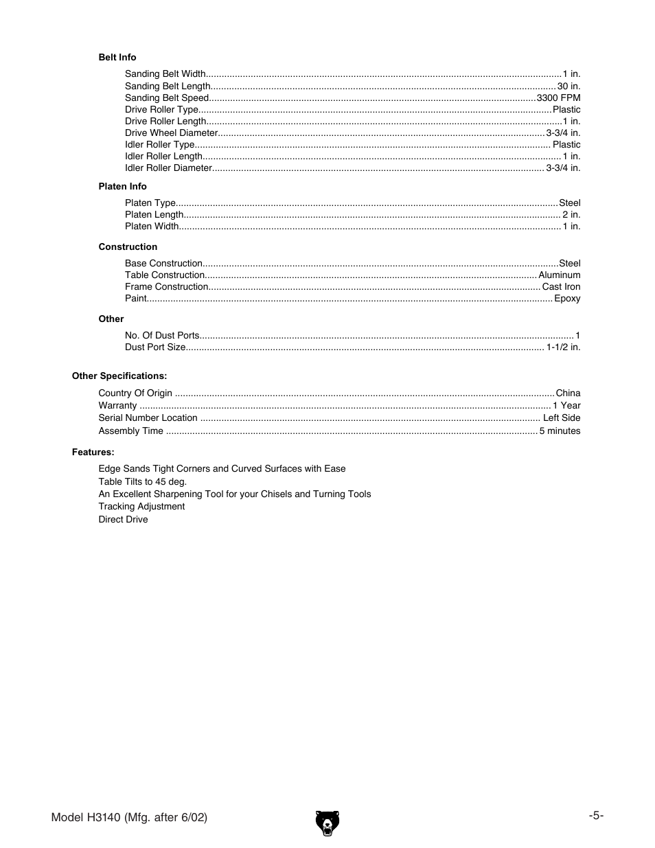 Grizzly H3140 User Manual | Page 7 / 32