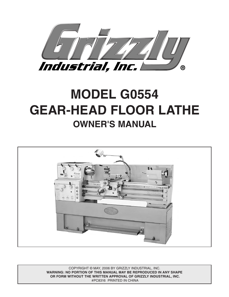 Grizzly G0554 User Manual | 92 pages