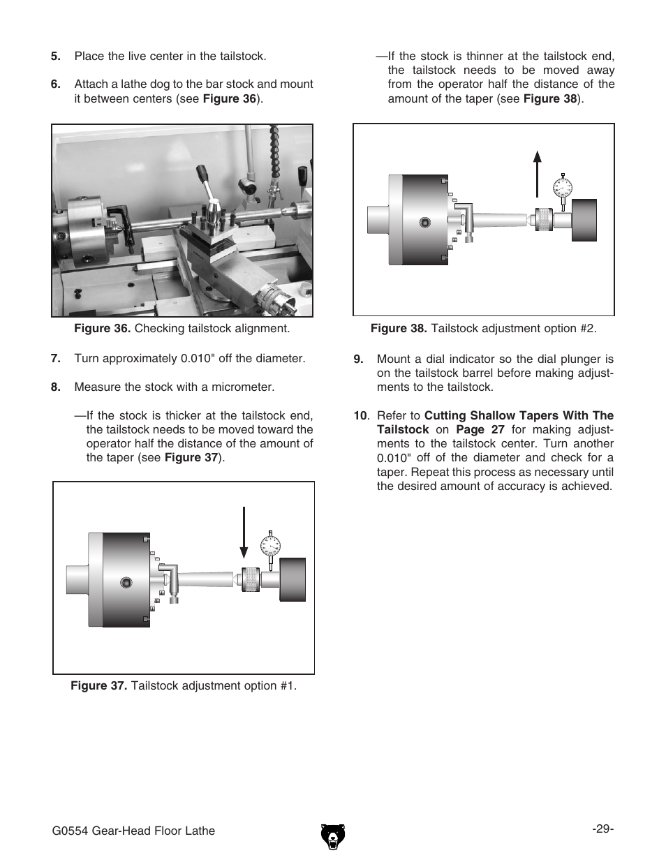 Grizzly G0554 User Manual | Page 31 / 92