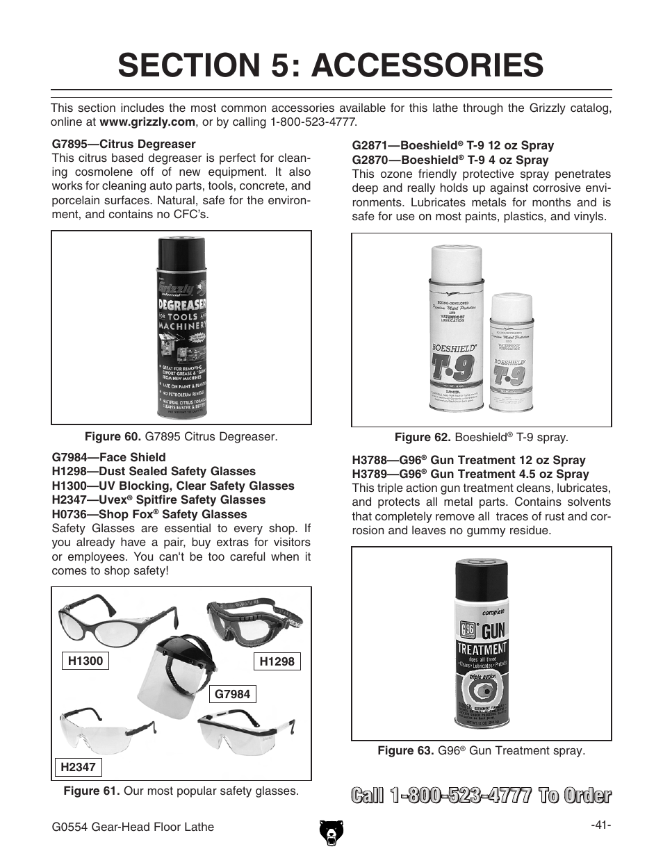 Grizzly G0554 User Manual | Page 43 / 92