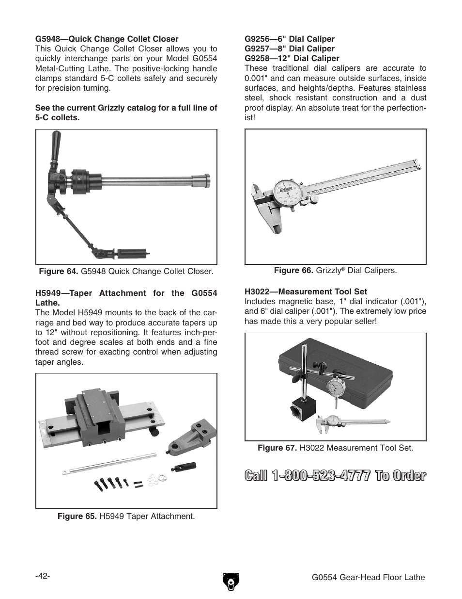 Grizzly G0554 User Manual | Page 44 / 92