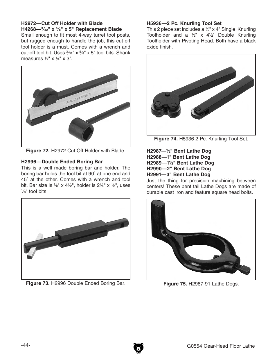 Grizzly G0554 User Manual | Page 46 / 92