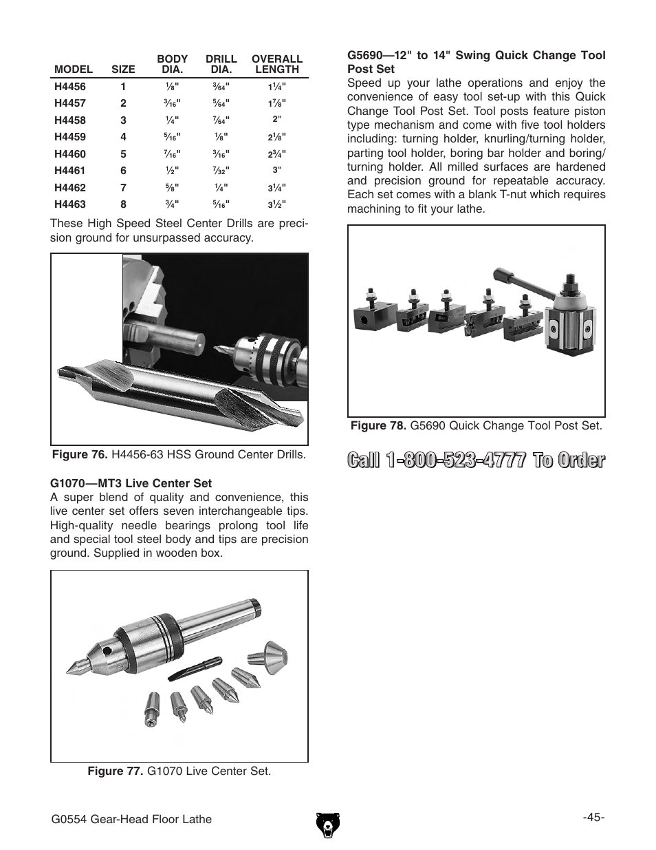 Grizzly G0554 User Manual | Page 47 / 92