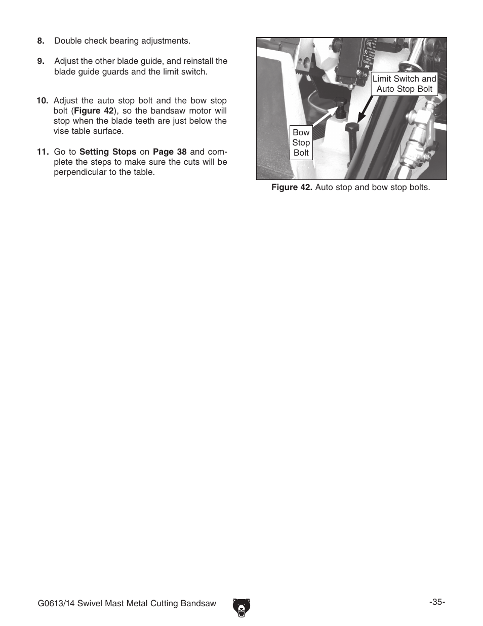 Grizzly G0613/G0614 User Manual | Page 37 / 68